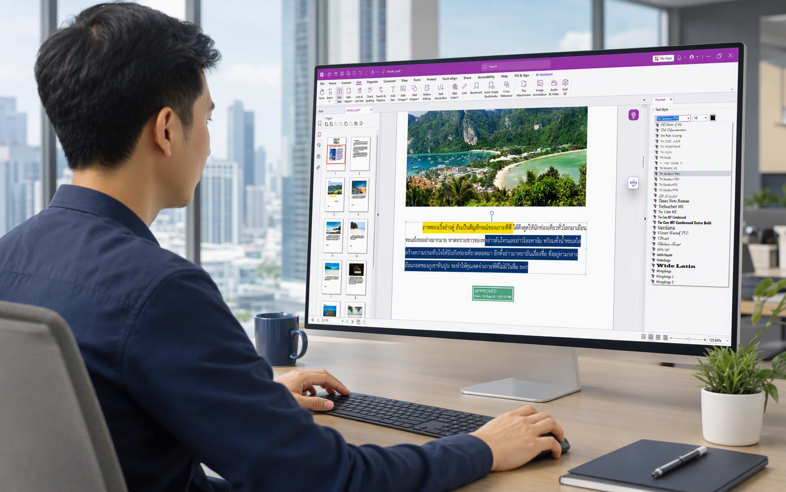 Foxit PDF editing interface